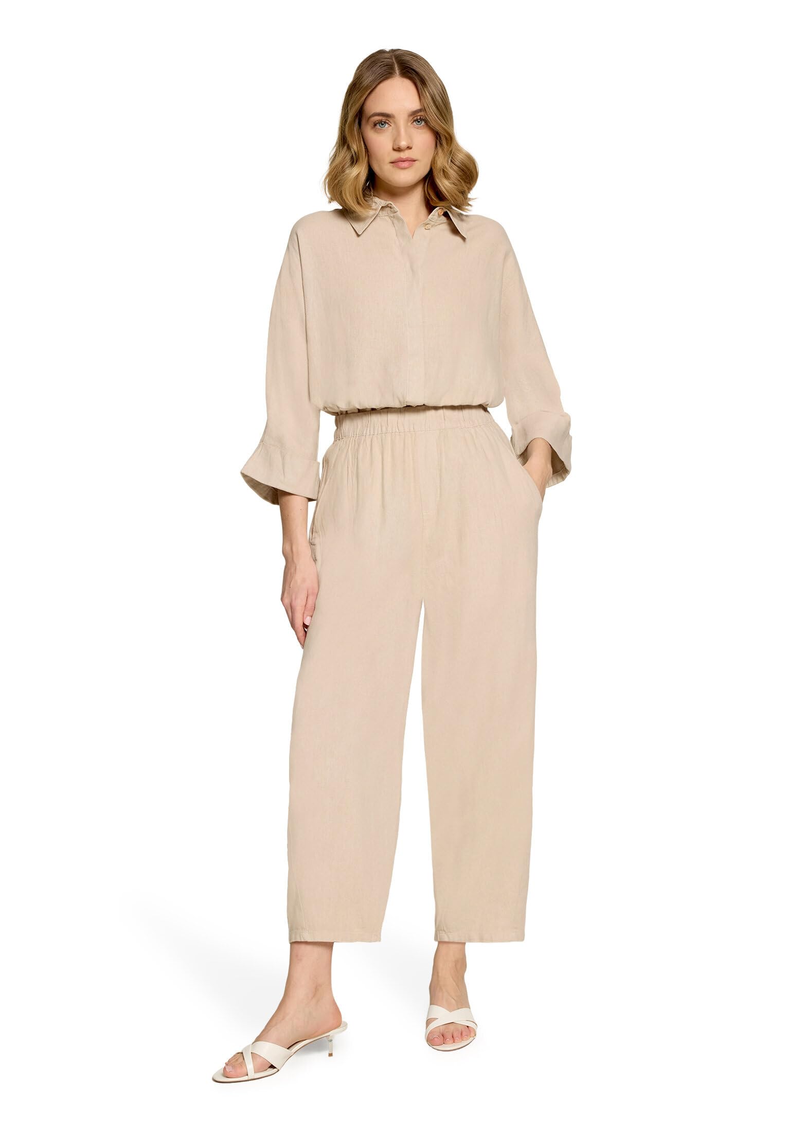 Cartoon Damen Leinenhose mit Gummizug