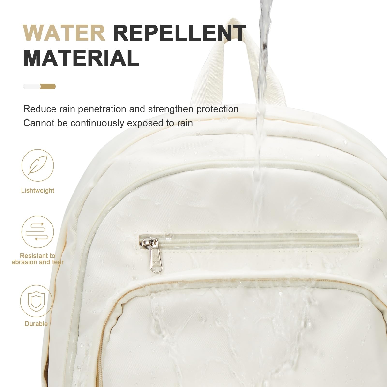 Mochila escolar Zaino Casual Multitasca Per Adolescenti, Di Grande Capacità Ragazze Ragazzi Bambini Campus Scolastico E Uso Giornaliero Viaggio-beige