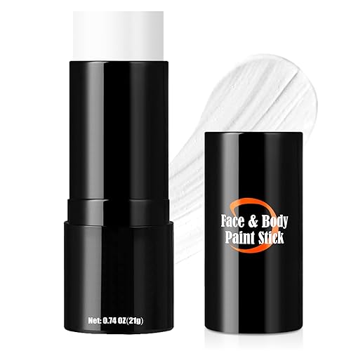 Clown White Face Paint Stick, Portable Eye Black Stick for