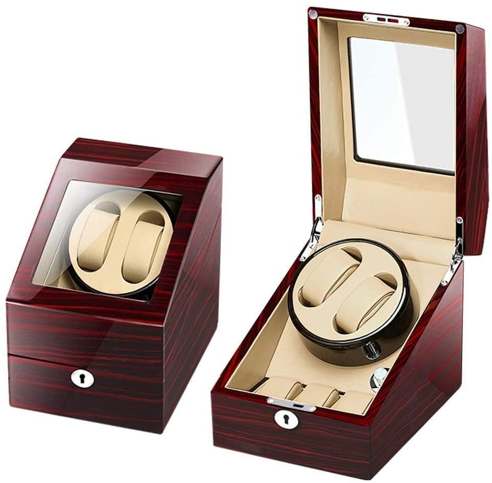 Watch winder para relojes automáticos caja madera expositor coleccionistas 2+3