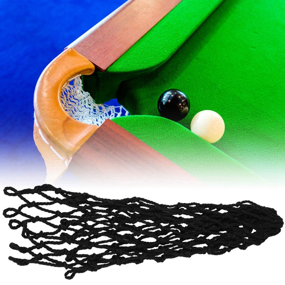 Demeras Biliardo Tasca da Tavolo Filato di Cotone Biliardo Borsa a Rete 6 Pezzi/Set per Biliardo Biliardo(Nero)