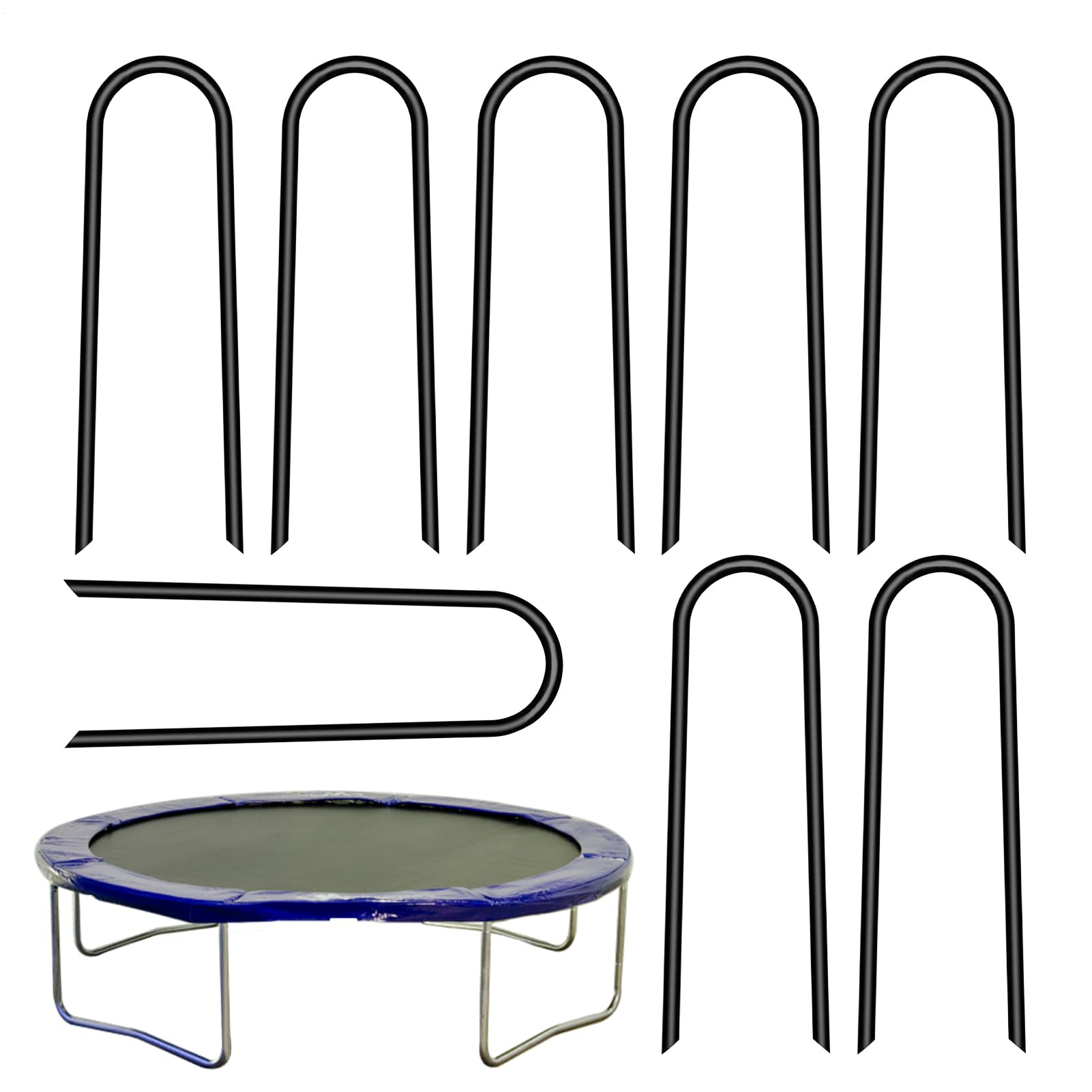 Piquets de trampoline anti vent ensemble de 8 U stakes pour fixer les buts de foot