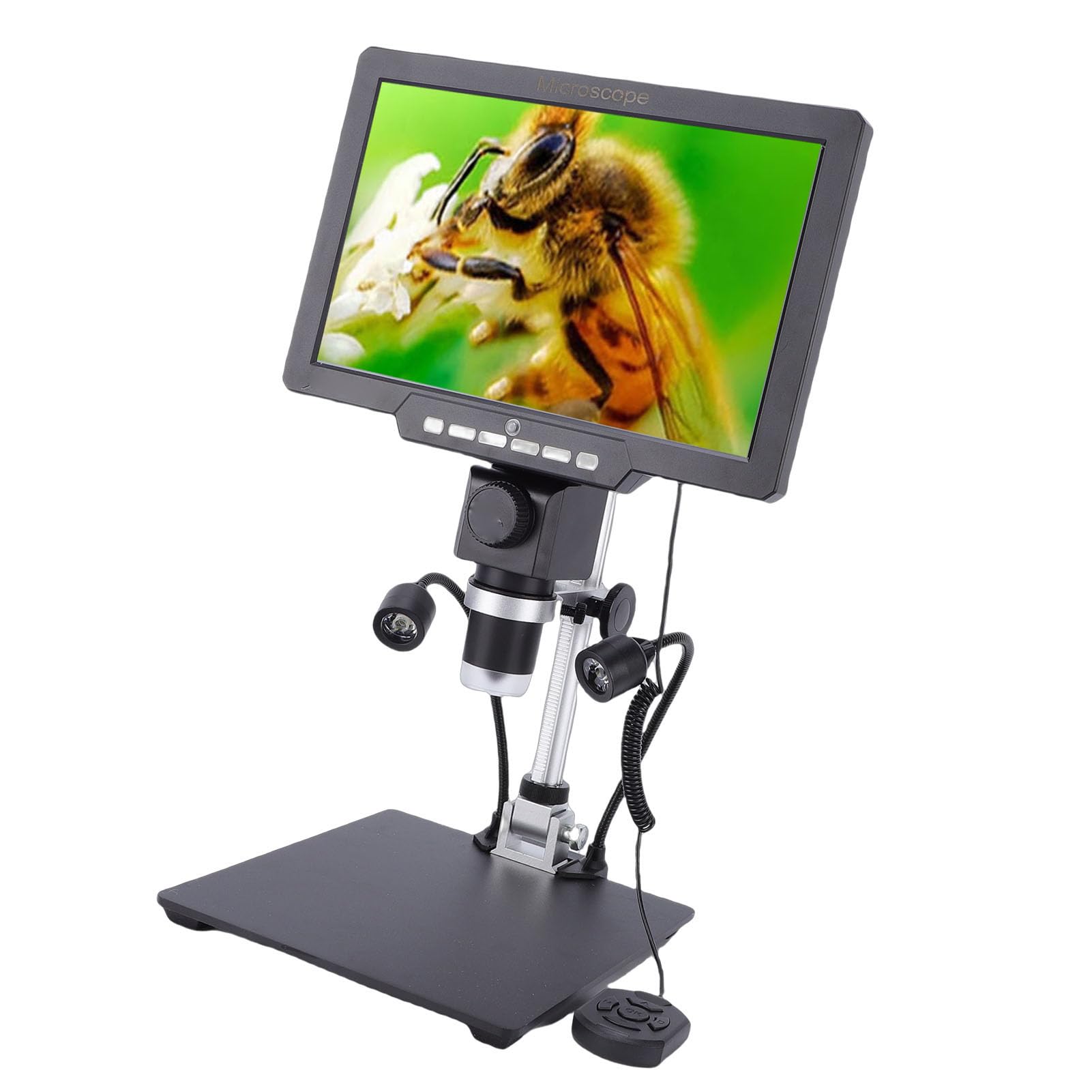 Generic Mikroskop Cyfrowy 10,1 Cala, rozdzielczość 2000x HD z kamerą 12 MP i Diodami LED, Mikroskop do Obserwacji Biologicznych i Naprawy Elektroniki