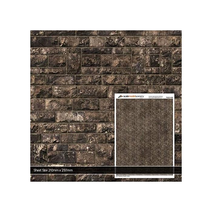 Buy Scale Model Scenery TX223OO Dark Weathered Random Ashlar Brick