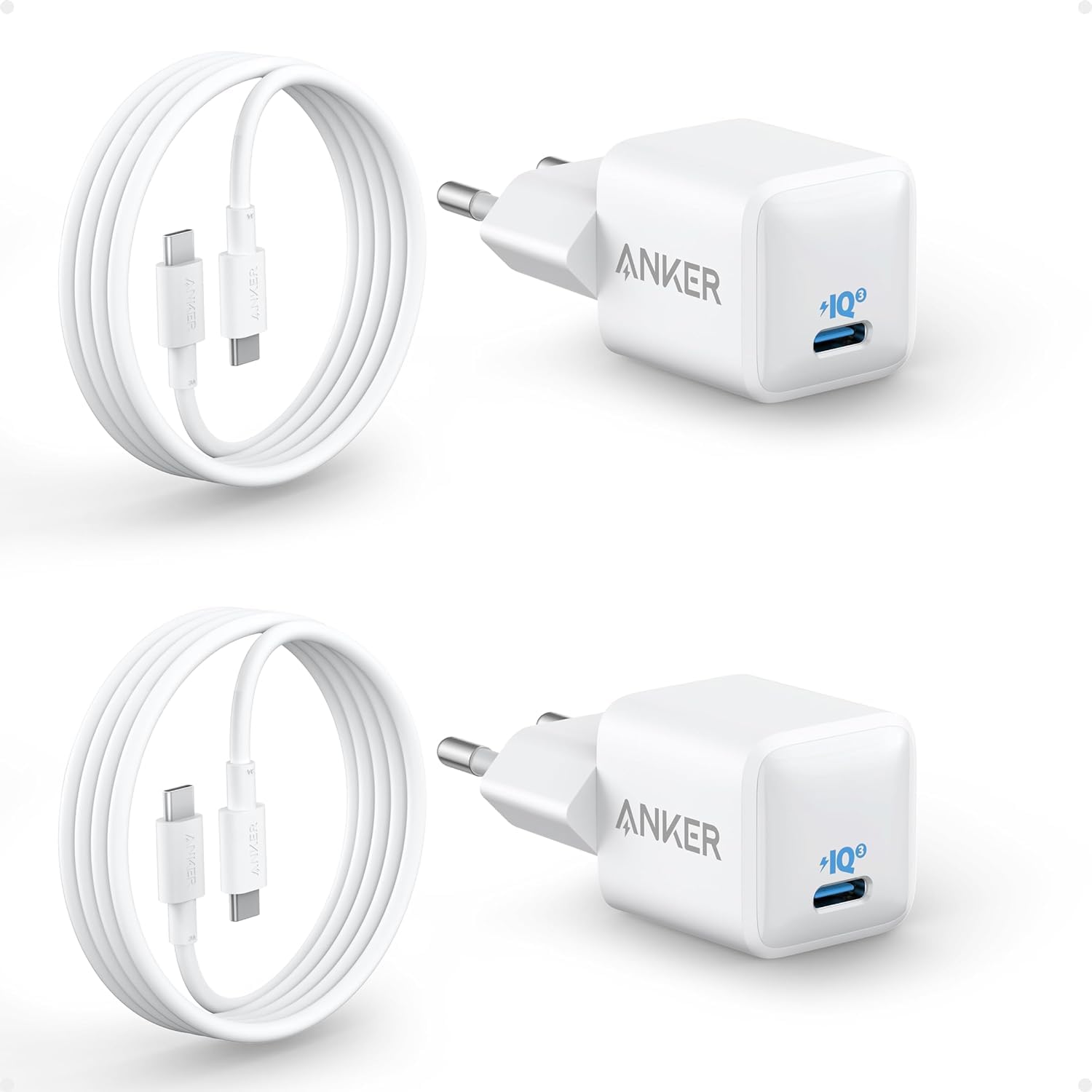 Anker USB C naar USB C-kabel, Type-C oplaadkabel snel opladen (3,3FT 6FT 10FT,100W), voor iPhone 16/16 pro, MacBook en meer (zwart