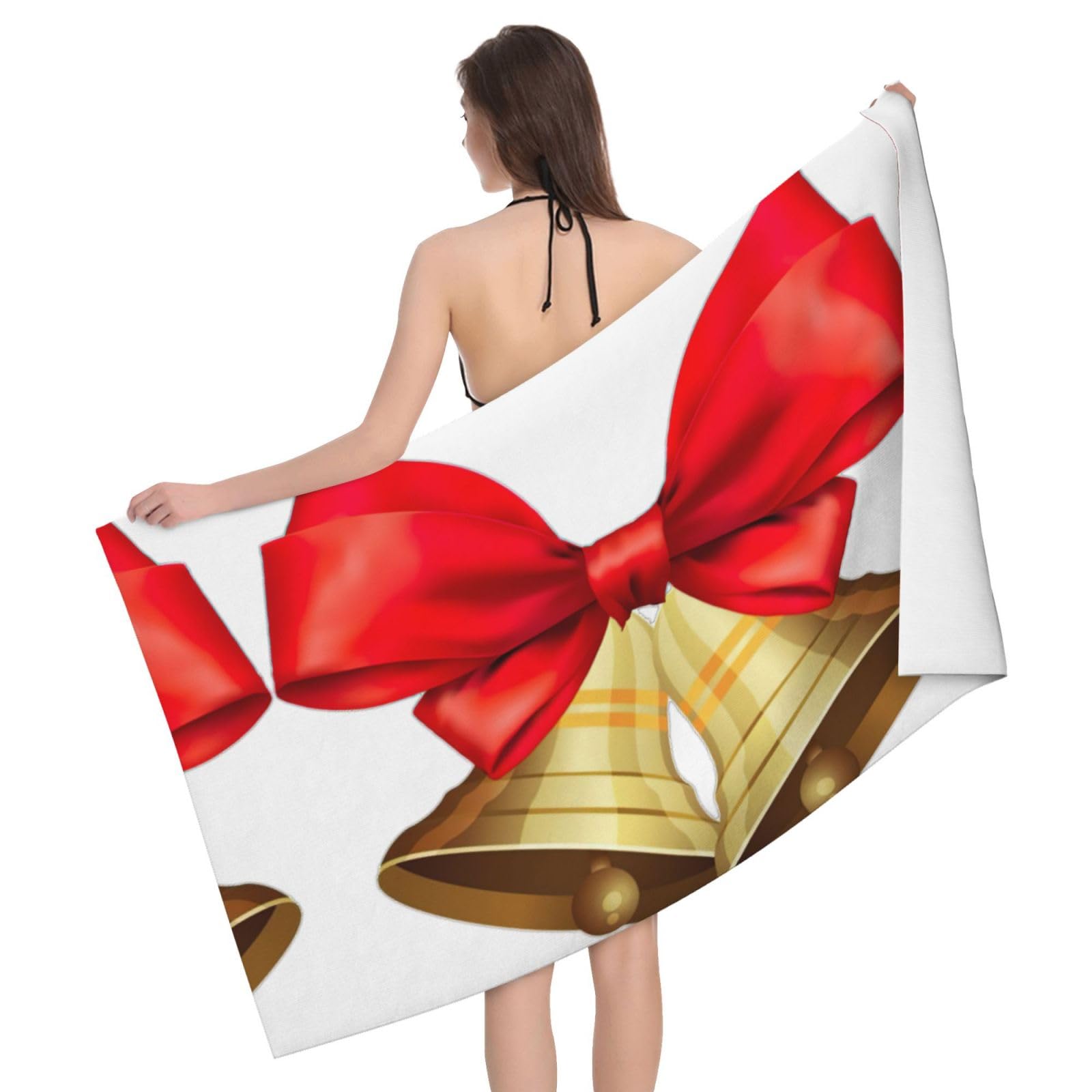 Serviette de bain en microfibre de Noël douce et absorbante pour la douche
