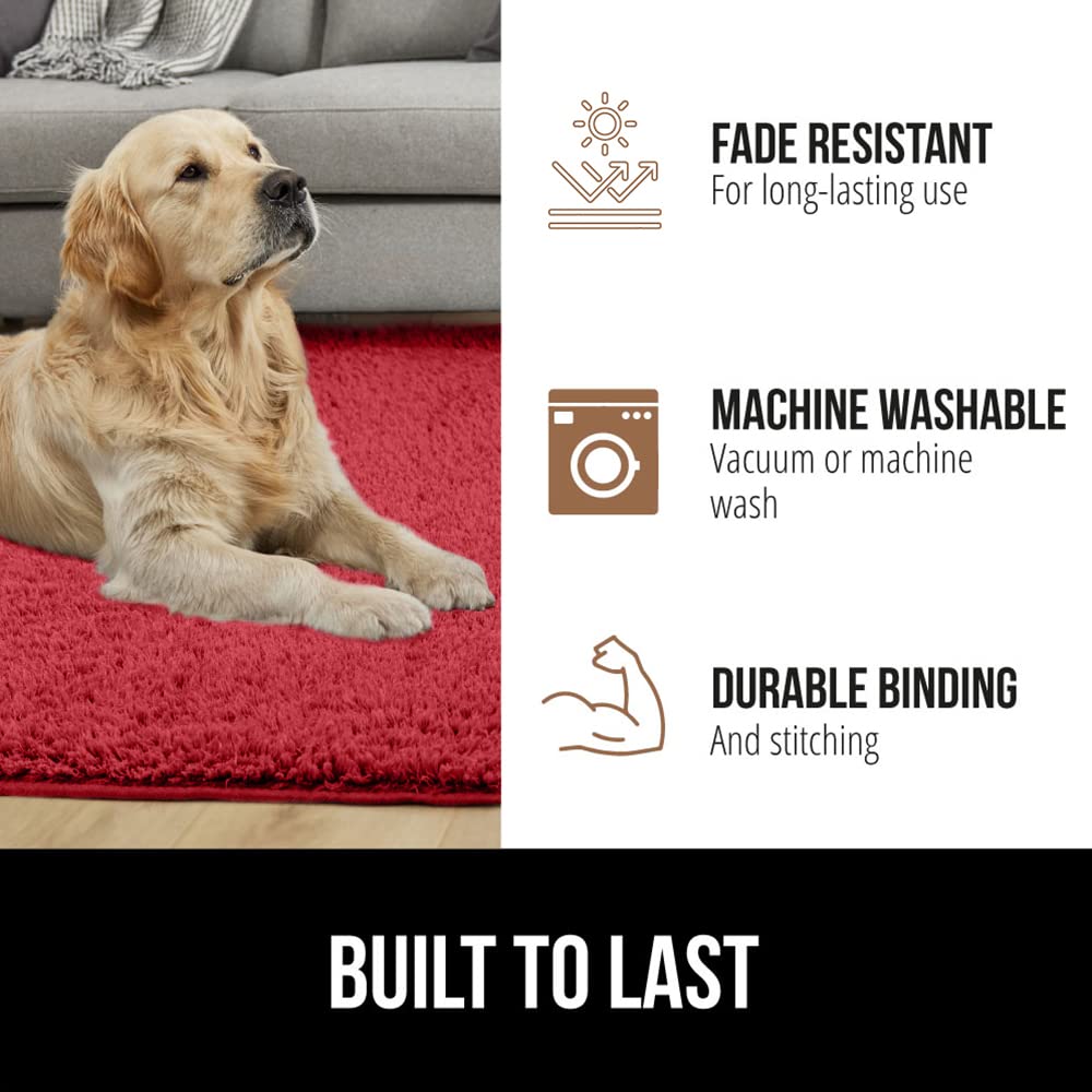 Gorilla Grip Soft Faux Fur Area Rug, Washable, Shed and Fade Resistant