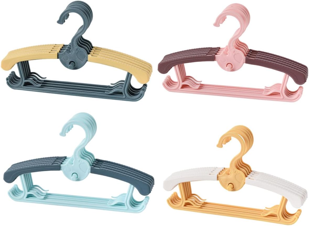 SUPVOX Adjustable Non-Slip Costume Clothes Hangers, Thickened Telescopic Clothing Rack for Nursery and Closet, 20pcs Assorted Colors Random Color