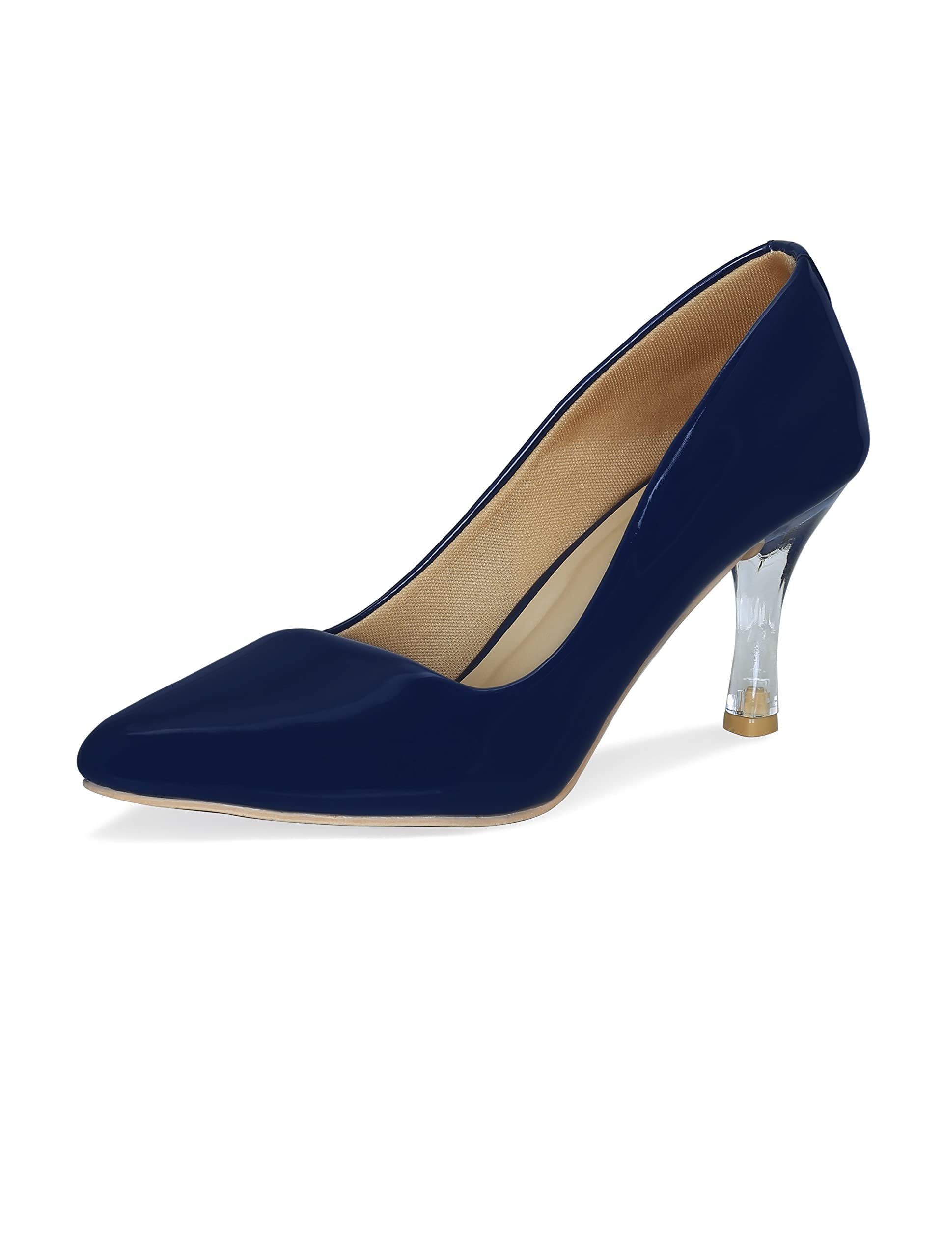 Get Glamr Women Designer Pumps,Women Heels, Women Court Shoes,Women Fashion Heels, Navy Blue Heels-UK 3.5 (B09HCG6MPZ) Amazon Price History, Amazon Price Tracker