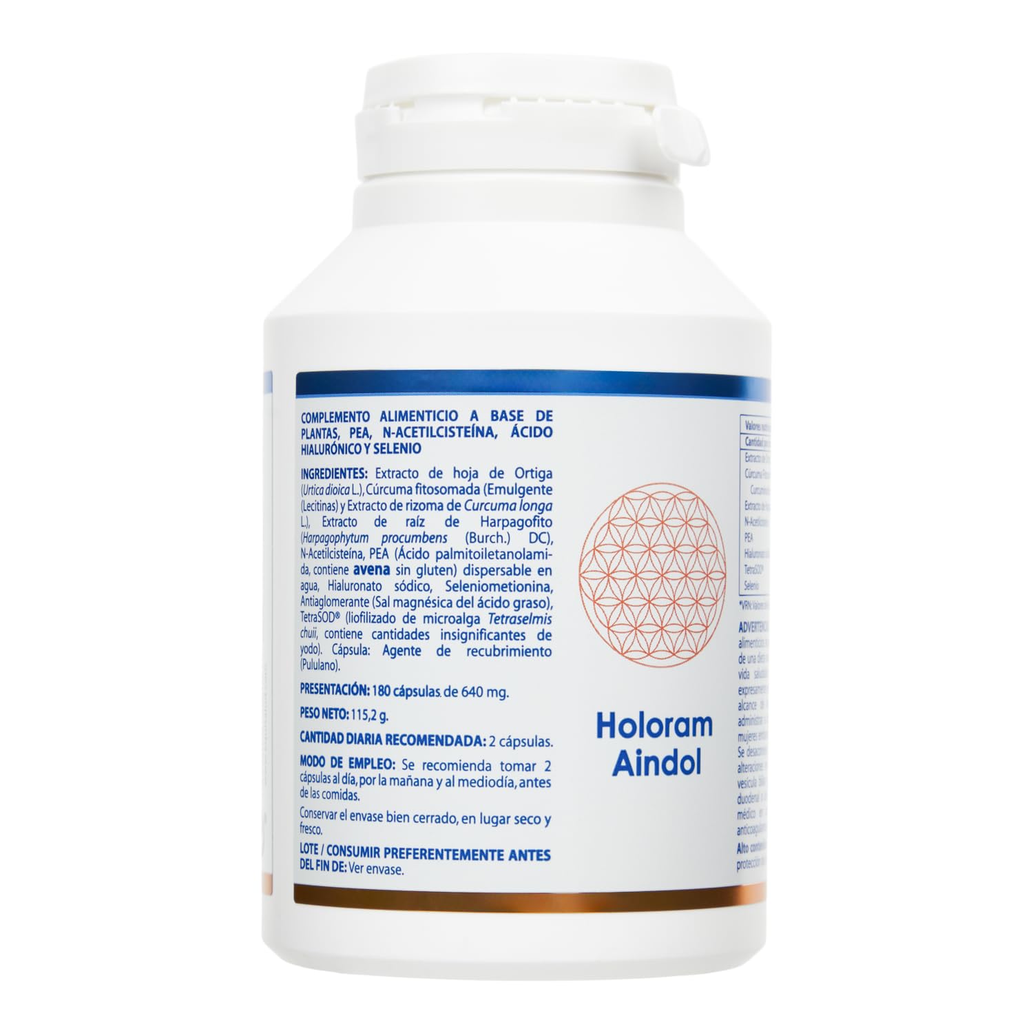 Holoram Aindol Equisalud 180 Cápsulas | Bienestar Articular y Confort Corporal | Cúrcuma, PEA, NAC, Harpagofito, Hialuronato y Antioxidantes