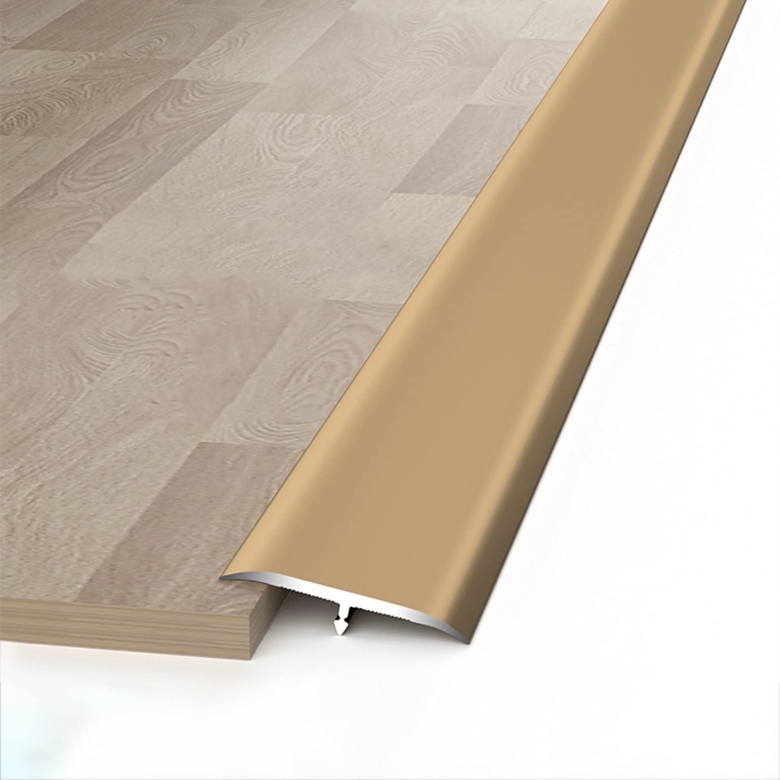 Remys Gold Multi-Functional Gap Covering Joining Strips,Transition Strip Transition Strips For Wooden/Laminate/Tile/Carpet, Scratch-Resistant Seam Binder, No Screws Needed(Gold)