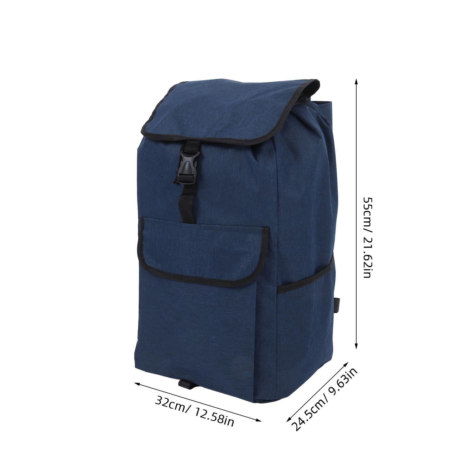 Bolsa de Reemplazo y Diseño Plegable con Bolsillos Laterales Azul de Tela Oxford para Carrito de para Uso Cotidiano y