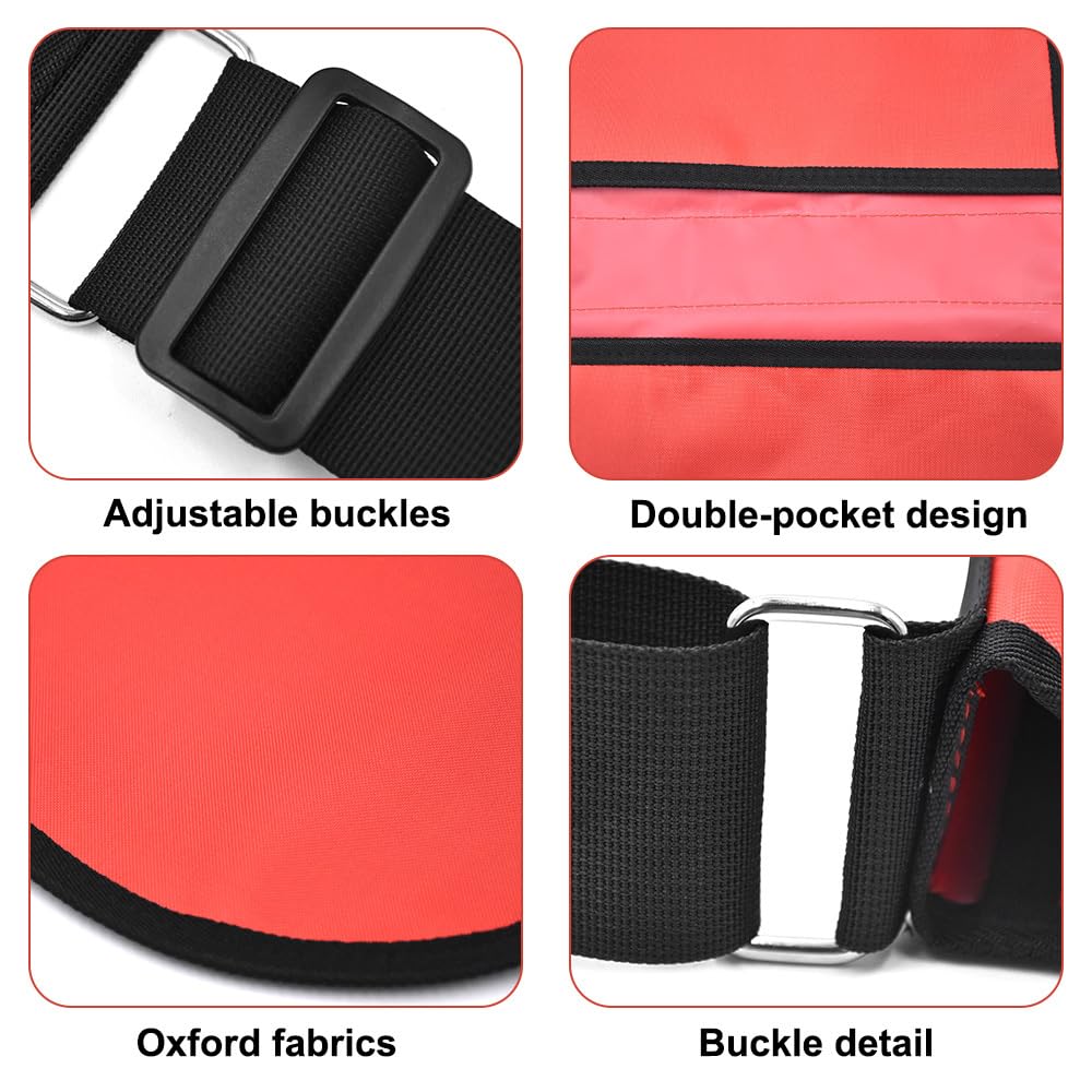 DONGKER Discus Carrier Bag,2 Large Pockets Discus Pouch with Adjustable Strap & Handle for Discus Shot Put Iron Piece Sports Equipment