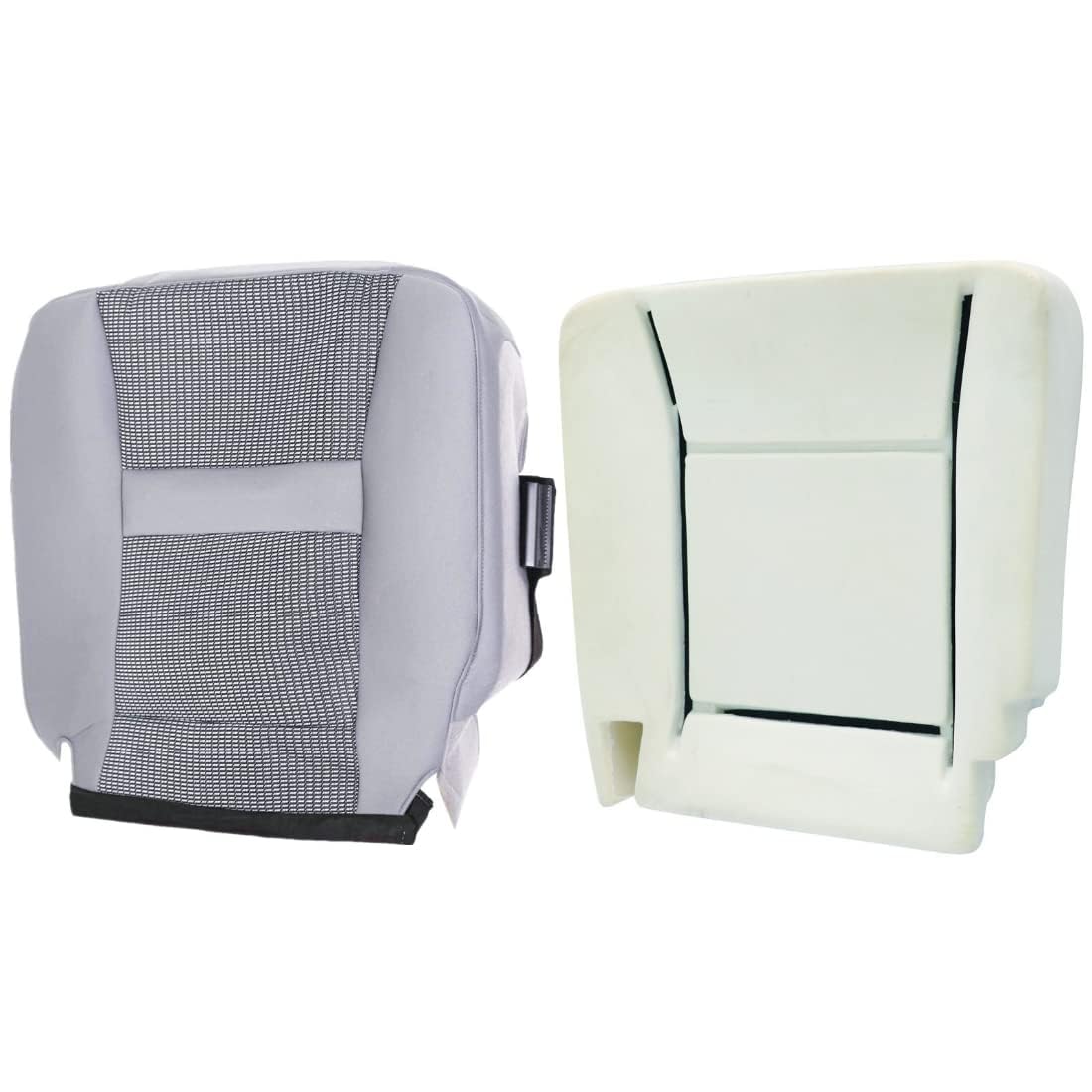 GXARTS Driver Side Bottom Cloth Seat Cover and Bottom Foam Cushion Compatible with Dodge Ram 1500 2500 3500 4500 5500 2006 2007 2008 2009 2010