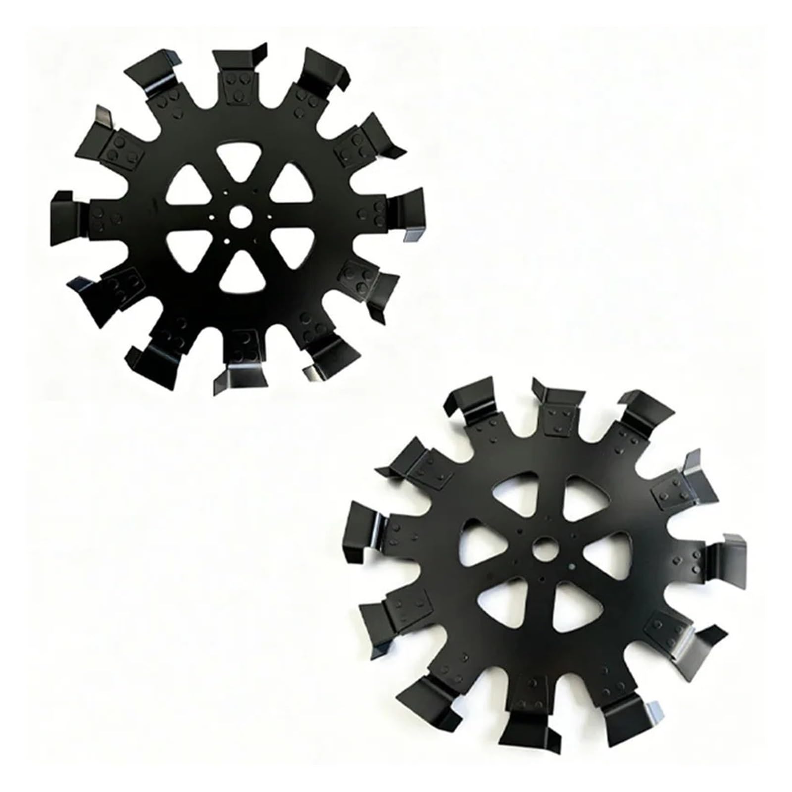 Mn-Stahl-Anti-Tangle-Ditching-Rad for Mini-Gas-Freischneider – ideal for Landwirtschaft und Gartenarbeit(Black.,Small(24cmX24cm))