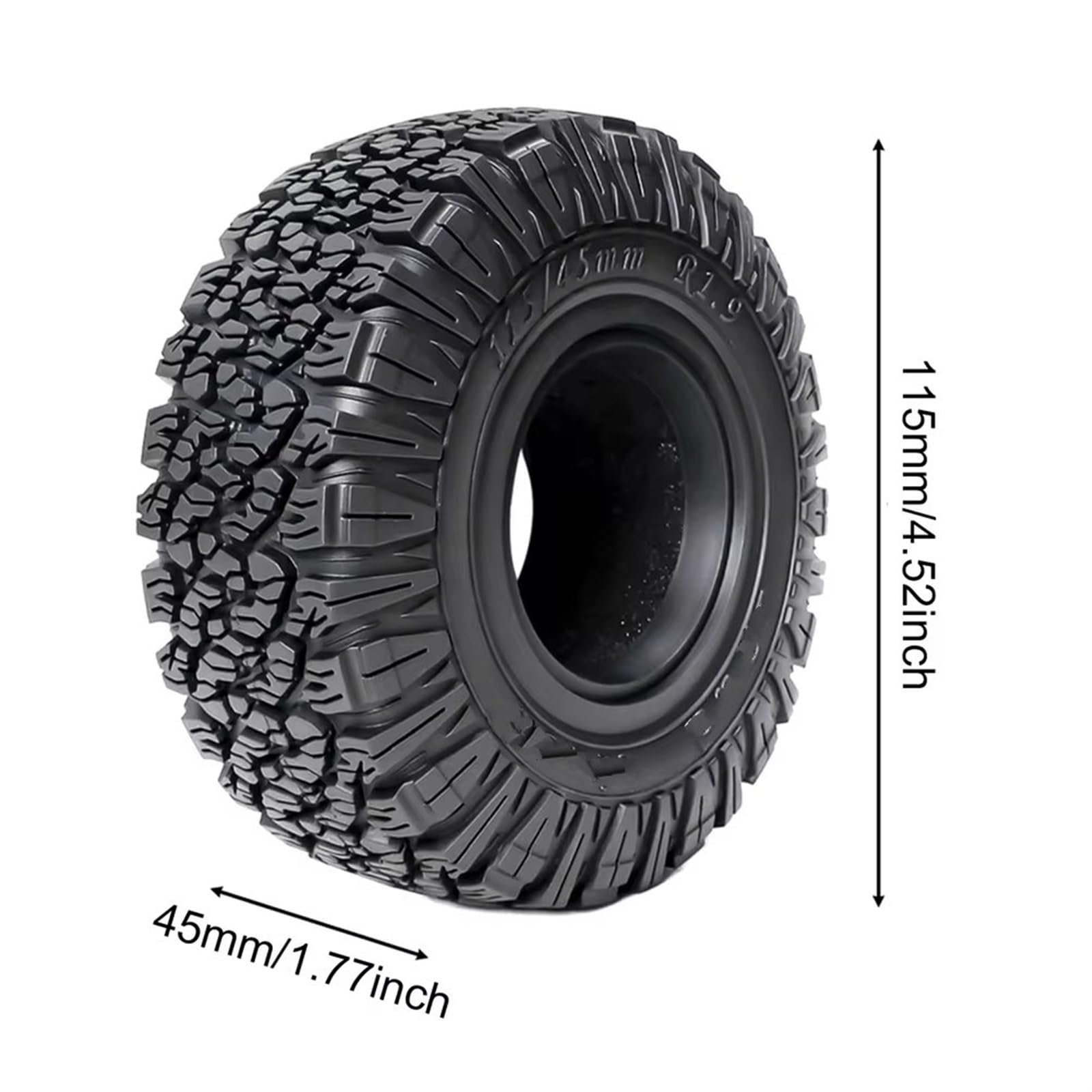 RC Ruote Gomma Compatibile Con Traxxas Per TRX4 Per SCX10 90046 D90 1/10 Ricambi Per Auto RC Crawler Pneumatici Da 1,9 Pollici 15 * 45 Mm Speciali Per