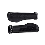SOLODRIVE Ergonomic Design Mountain Bike Grips, Comfortable Bicycle Handlebar Grips, Single Lock-on and Non-Slip MTB Handle, Fit MTB, E-Bike, Hybrid, Scooter (Black)