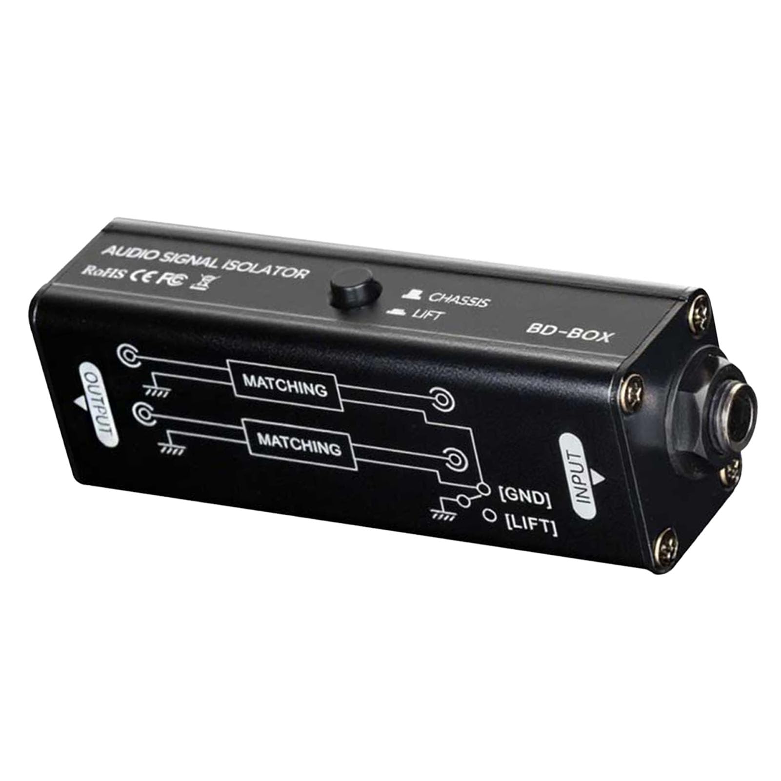 Topiky Hum Eliminator Loop Loop Noise Isolateur, Sign Noise Filtre 6,35 Mm, Filtre de Bruit de la Boucle de Boucle de Terre