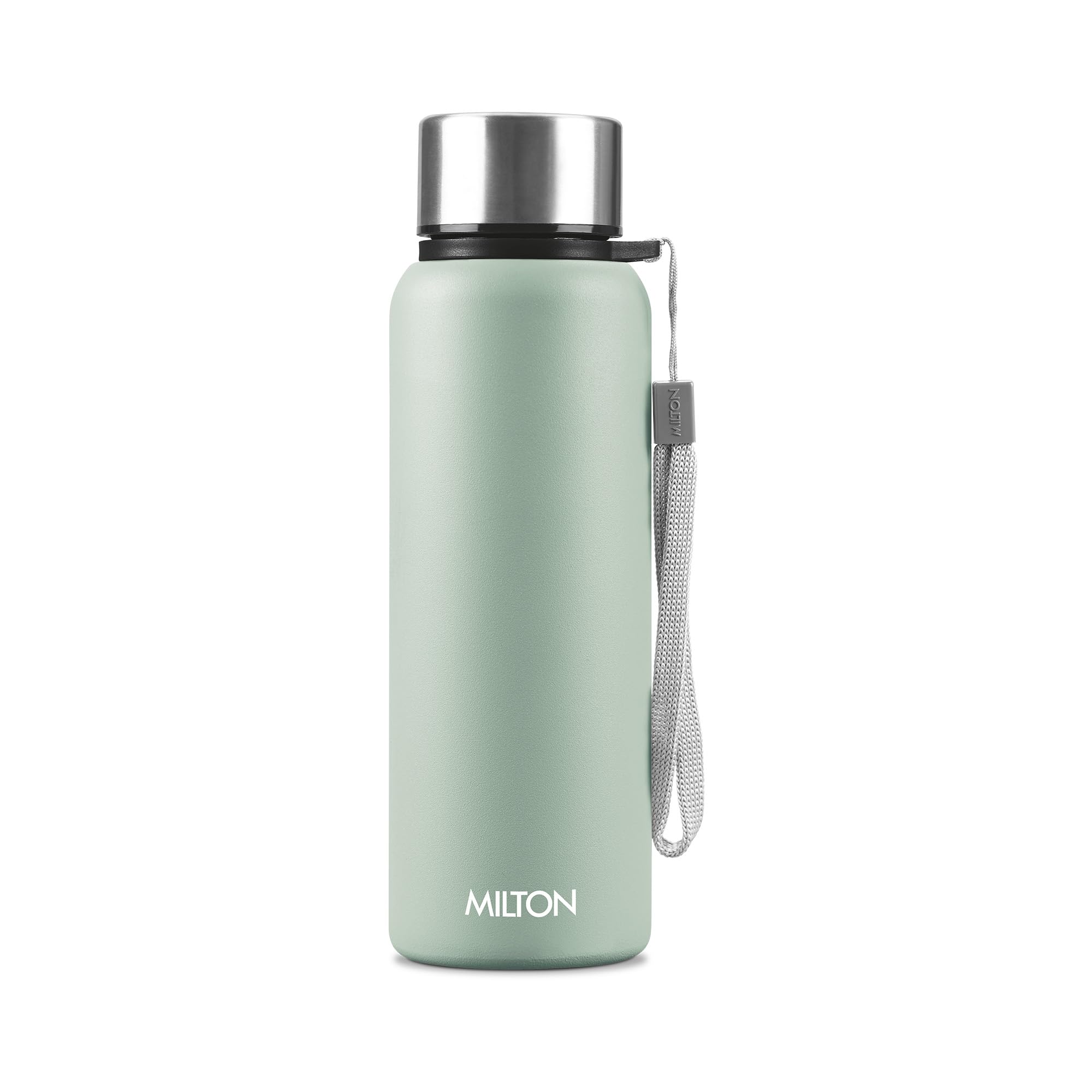 MILTON Brim 750 Stainless Steel Water Bottle 690 ml, Single Walled, ISI Certified I Leak Proof Lid, Rust Proof I For School, Office, Gym I Light Green