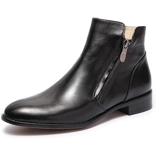 Mona flying Women Ruched Genuine Leather Mid Calf Boots Dual Side Zippers Round Toe Buckle Strap Booties Shoes