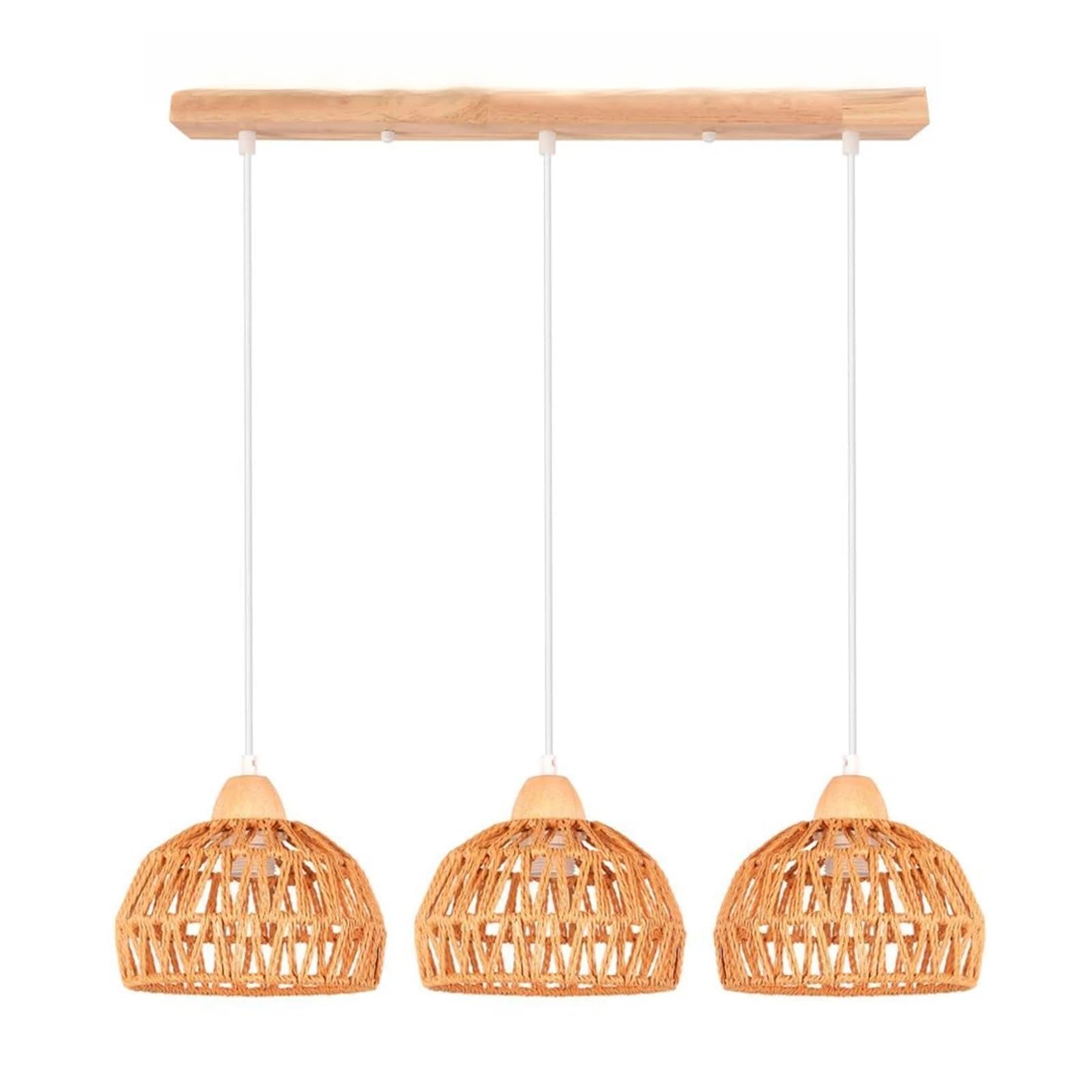 Hgbflty Color13 Lampshade Woven Rattan Pendant Lights Handmade Lampshades Lighting Fixtures(Color13)