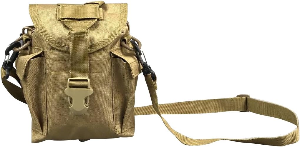 Jolmo Lander 1.2 Qt. MOLLE Canteen Cover Military Style Canteen Pouch with Shoulder Strap Molle Pouch for Canteen Kit Coyote Brown/Olive Drab