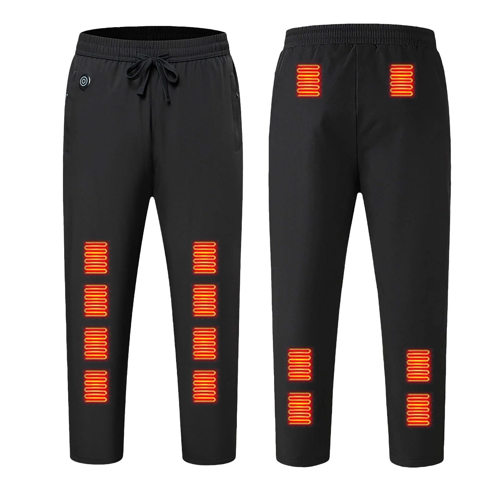 Herren-Hose, warm, Fleece, gefüttert, beheizte Hose, Kordelzug, elastischer Bund, winddicht, Jogginghose, warm, schwer, Softshell-Hose, bequem, zum Wandern, Schnee, Skifahren, Wandern, warm, gemütlich