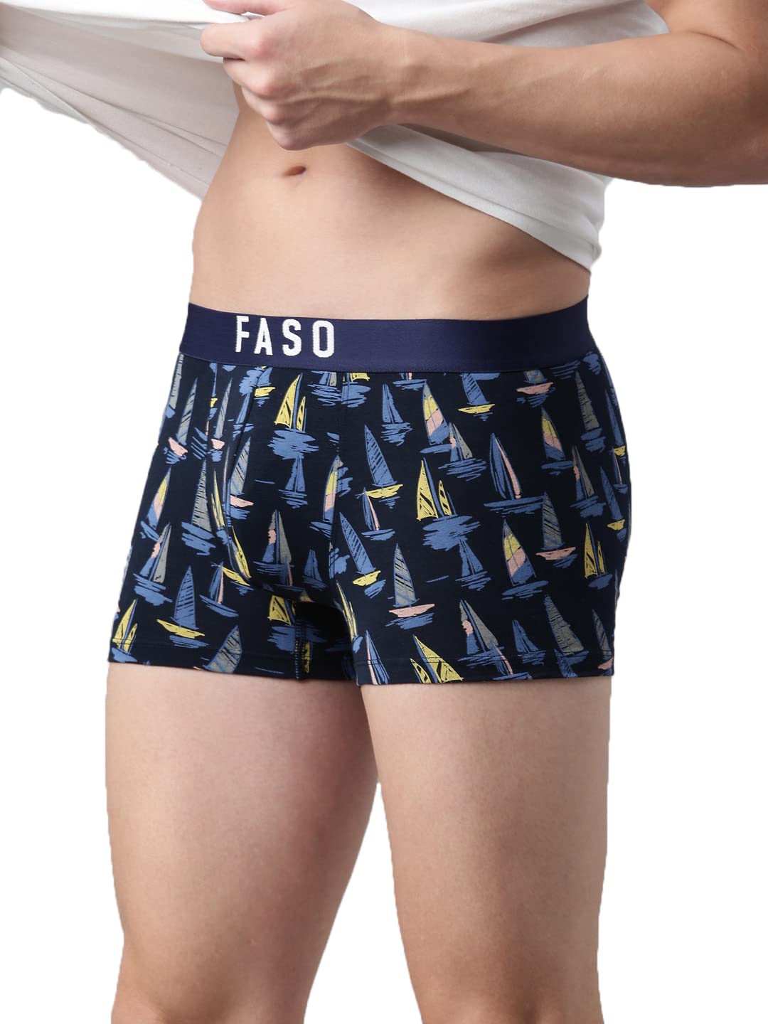 f a s o Men's Trunk, Premium Super Stretch Micro Modal Fabric, Metallic Elastic, Lightweight, Soft & Stretchable, Twin Layered, All-Day Comfort-picture-28