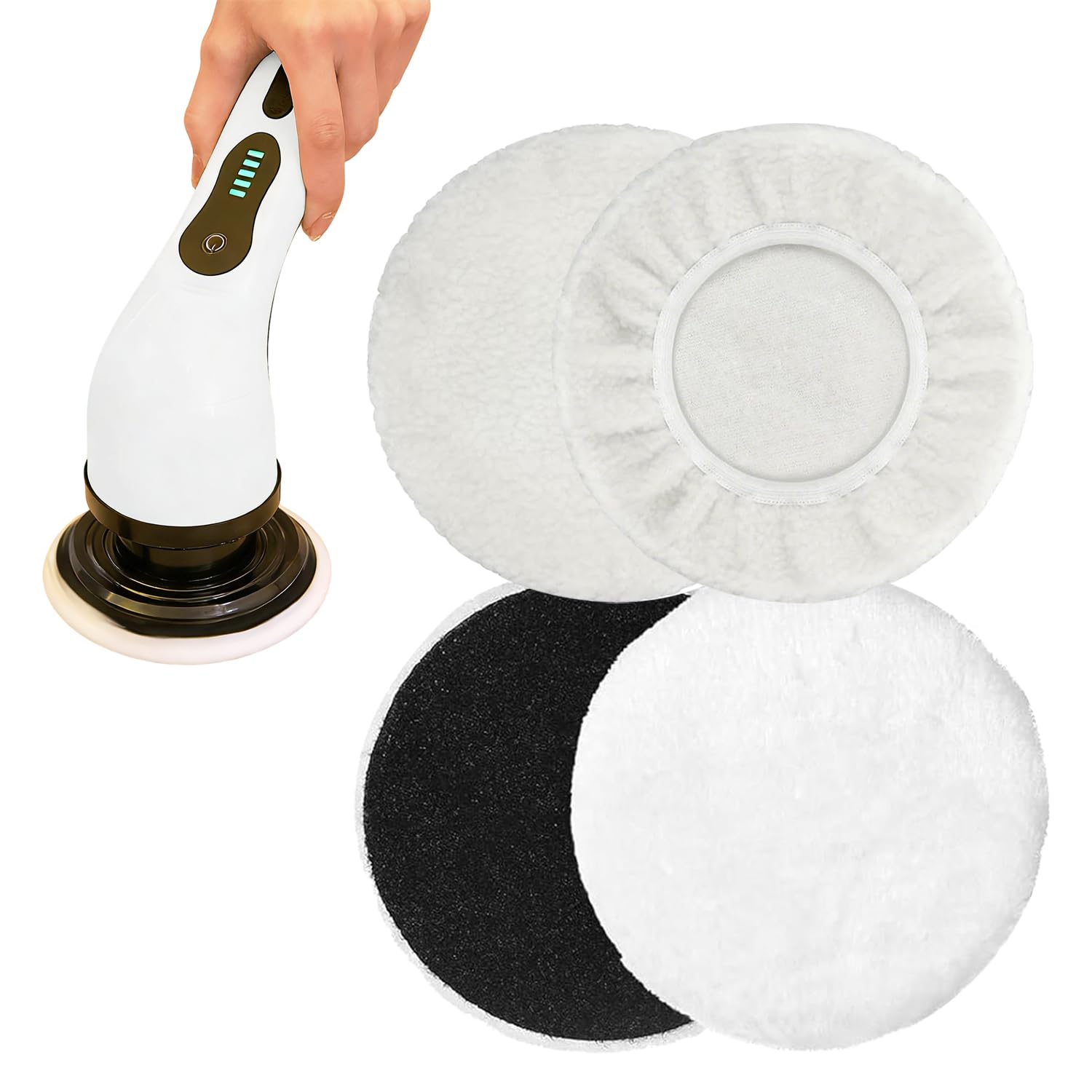125mm Almohadilla de Pulido de Lana, Fundas de Pulido para Capó de Coche Microfibra Dlmohadilla de Pulido de Lana para el Coche Encerado Lijado