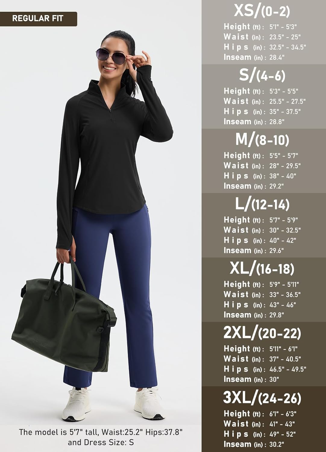 Women's Fleece Lined Pants Straight Leg Yoga Leggings Winter Warm Flare Pants with Pockets Water Resistant - Image 7