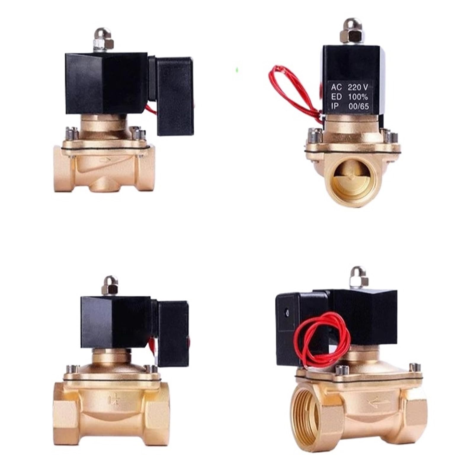 1/2" 3/4" 1-1/4" 2" Normally Closed Solenoid Valve DC24V DC12V AC220V AC110V(1-1/4",12VDC)