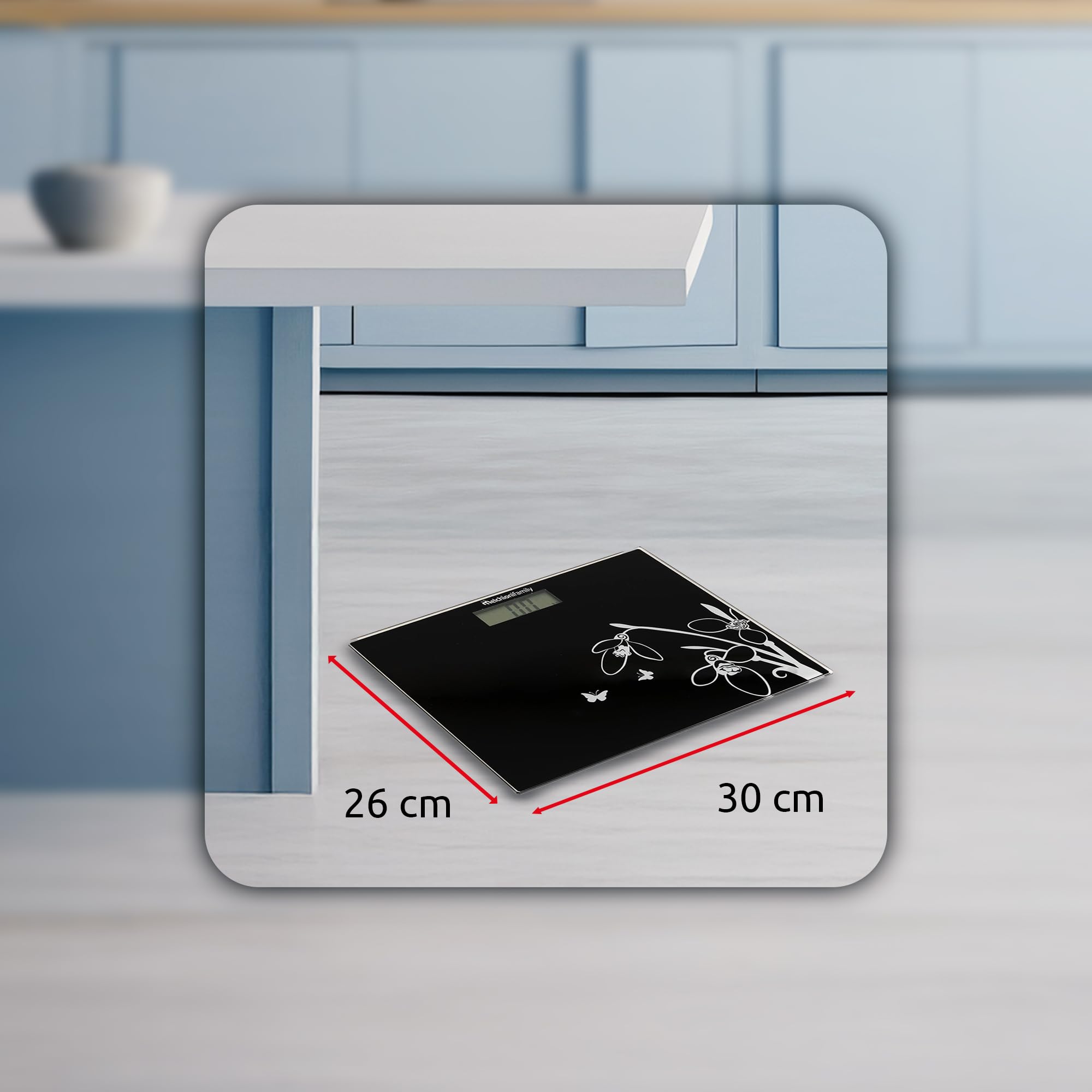 Mobiclinic Bilancia Pesapersone Digitale In Vetro Temperato – Bianco 180 Kg