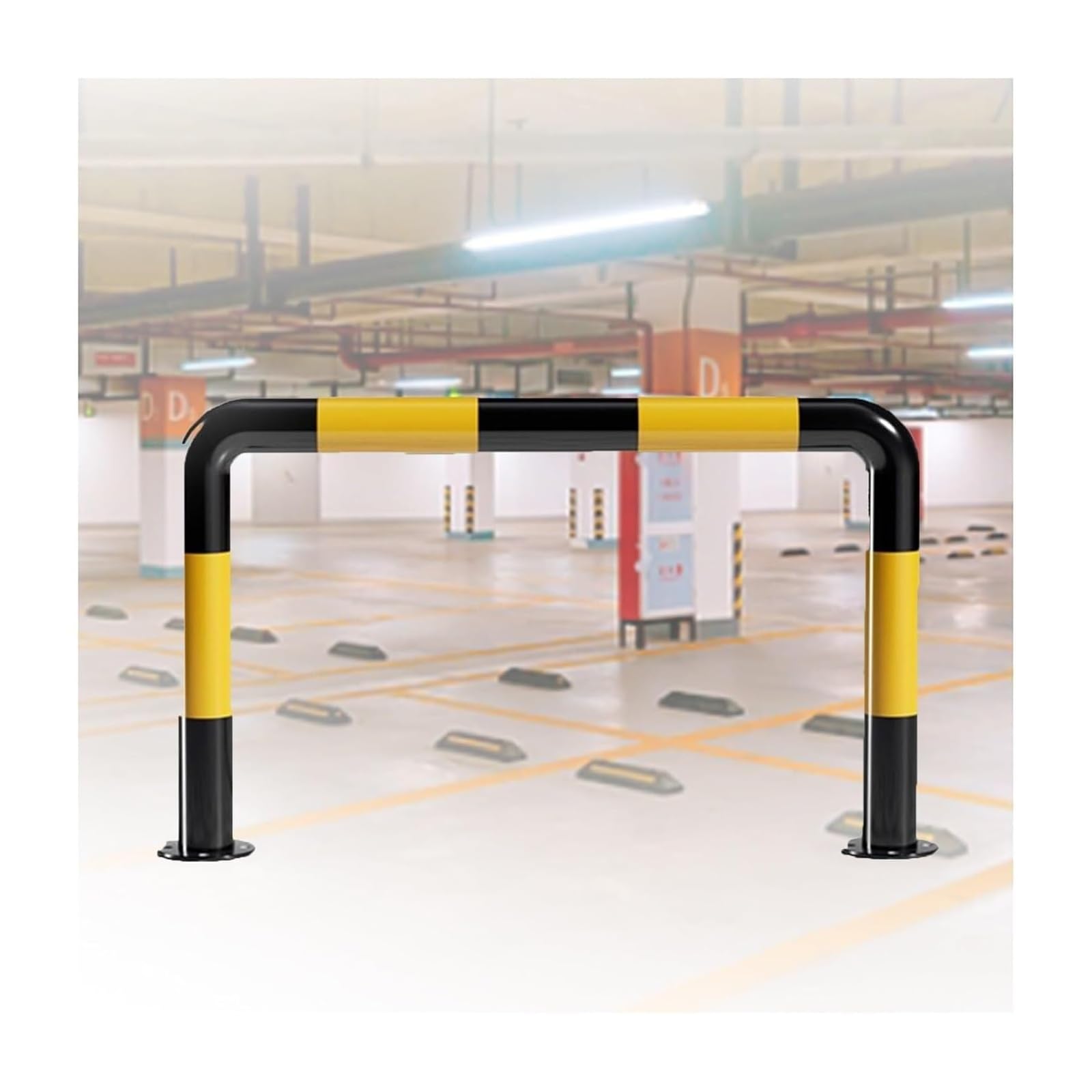 CWCQGH U Shape Security Bollards Warning Isolation Bollards, U Shaped Car & Wall Protectors For Driveway (100x60x0.15cm)