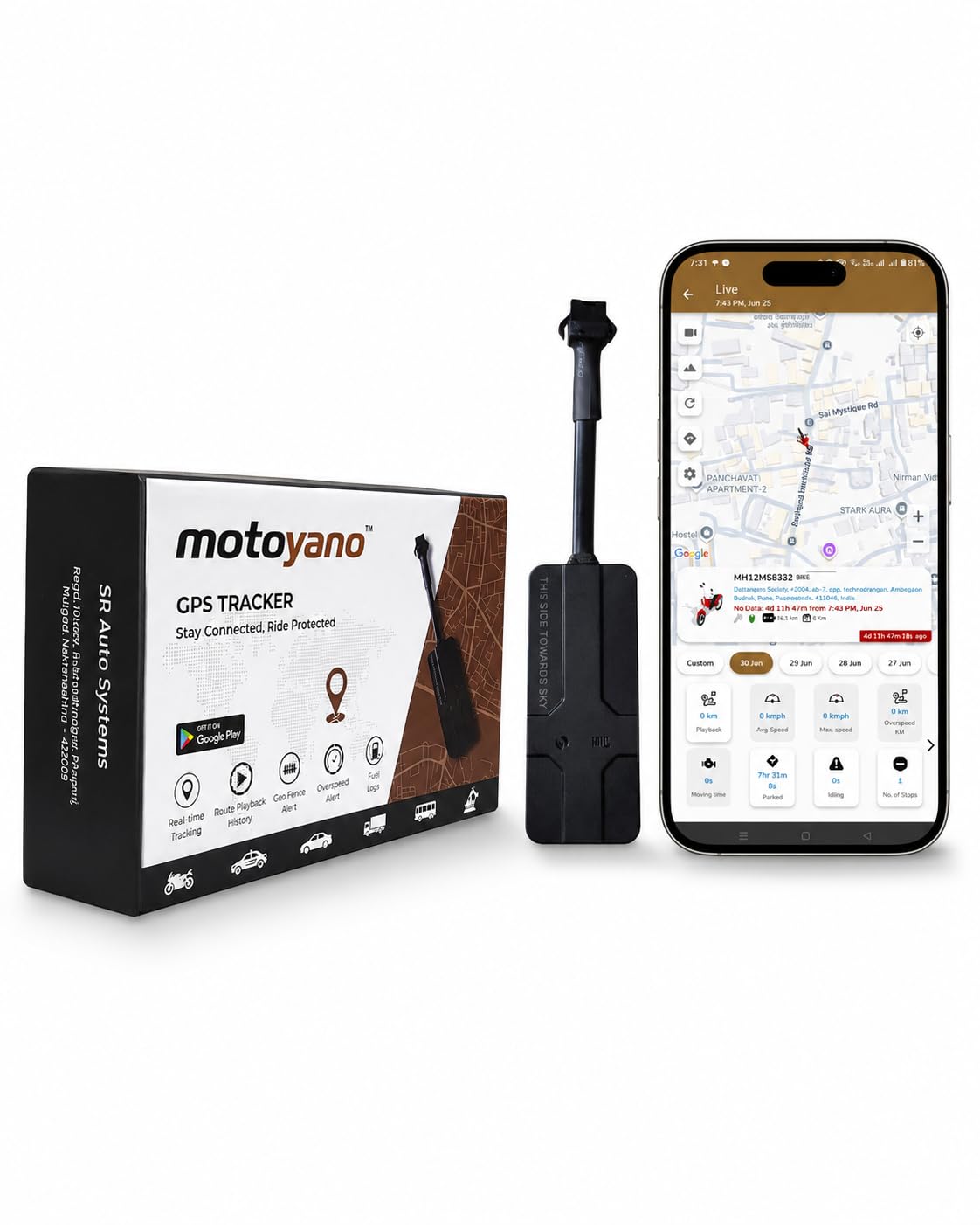 GPS Tracking Device for KTM Bikes | with no Wire Cut Installation | Remote Engine Lock | 2 Years Warranty | 1 Year Android & Web app-image-24