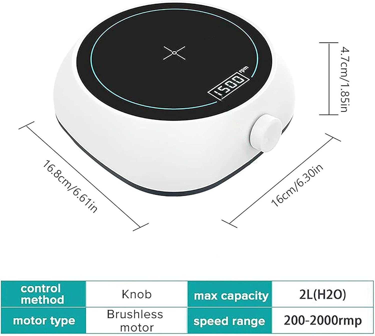 XENITE Small Magnetic Mixer, 5W Lab 2L Magnetic Stirrer, Stable Operation and Adjustable Speed, Used for Stirring Solution in Laboratory Chemistry Experiment School,Ordinary