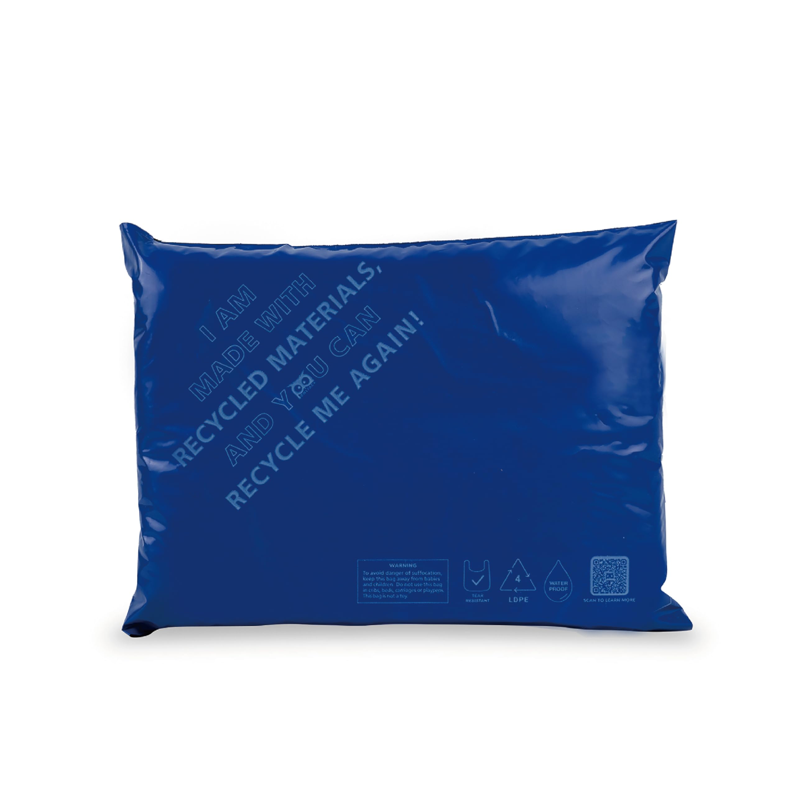 Owlpack Eco Friendly 2 MIL Blue Recycled Mailers (9" x 12", pack of 200)