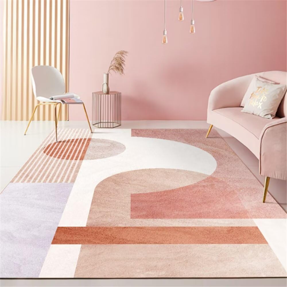 Tapis chambre enfant rose lavable pour créer un coin lecture doux et chaleureux