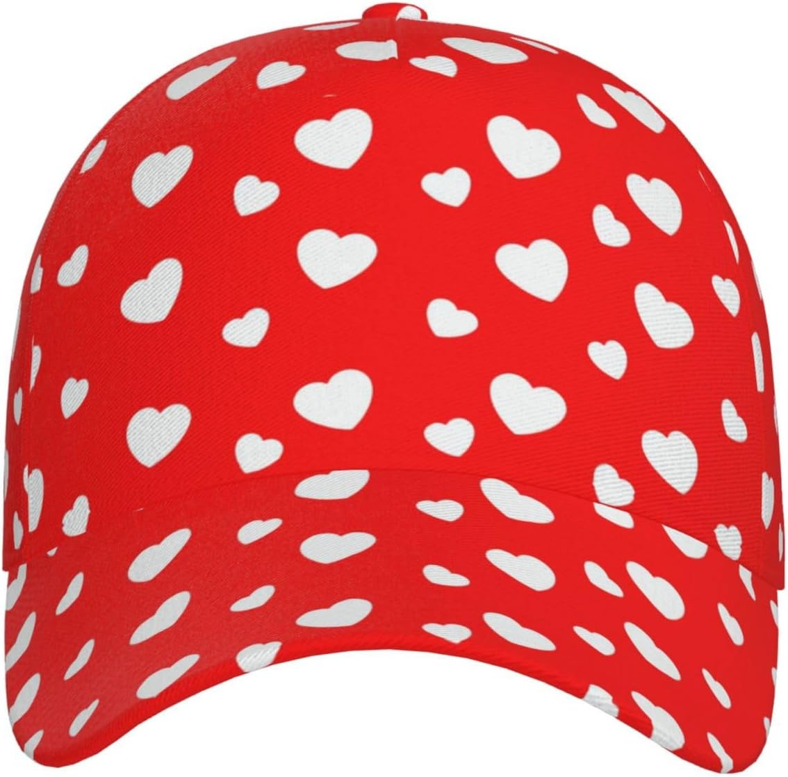 Valentine Heart Pattern Hats Women Men Valentines Day Baseball Cap Adjustable Snapback Hats for Men and Women - Image 2