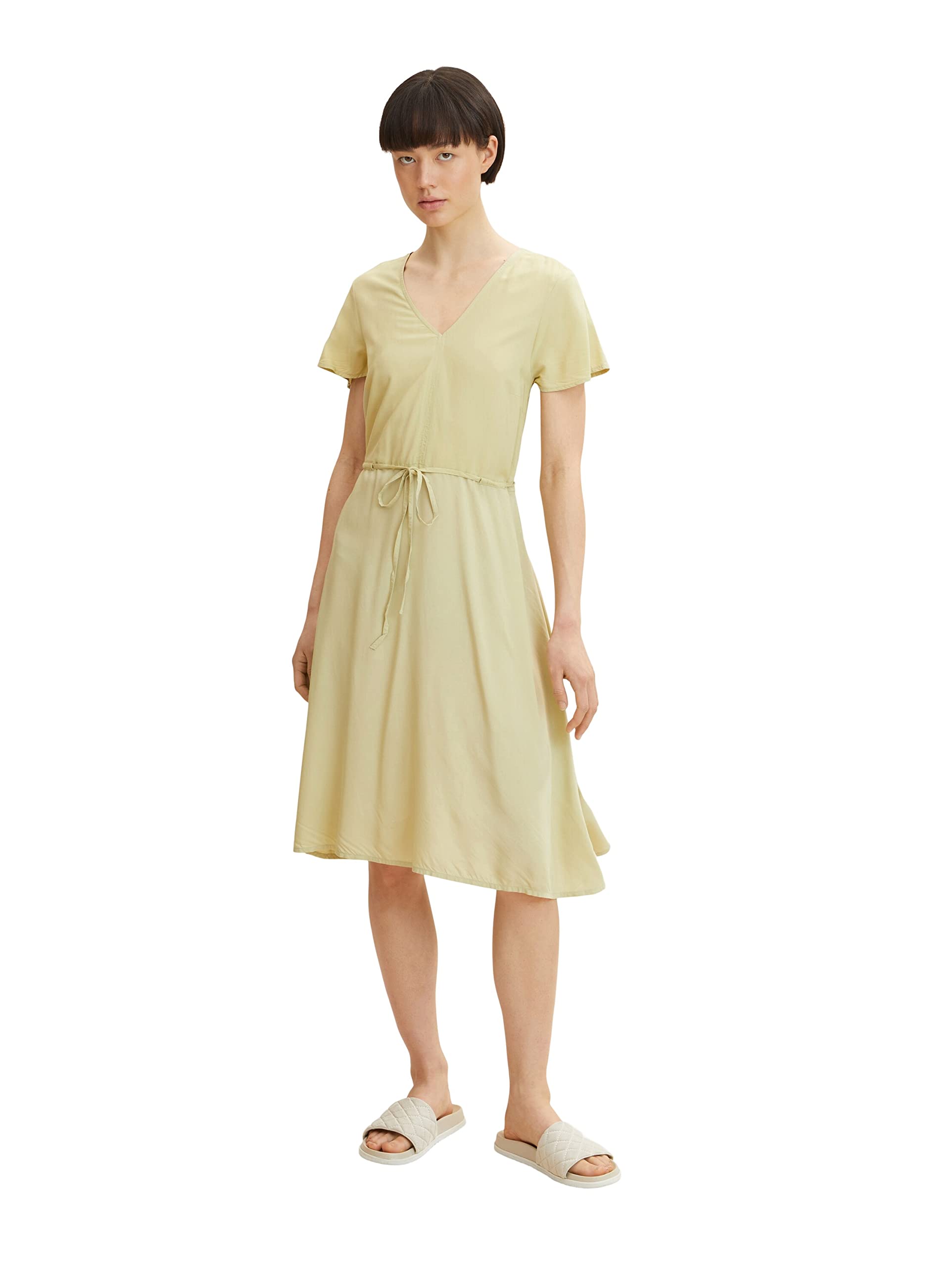 TOM TAILOR DENIM MIDI DRESS - Vestido Ligero - Deep Black/negro