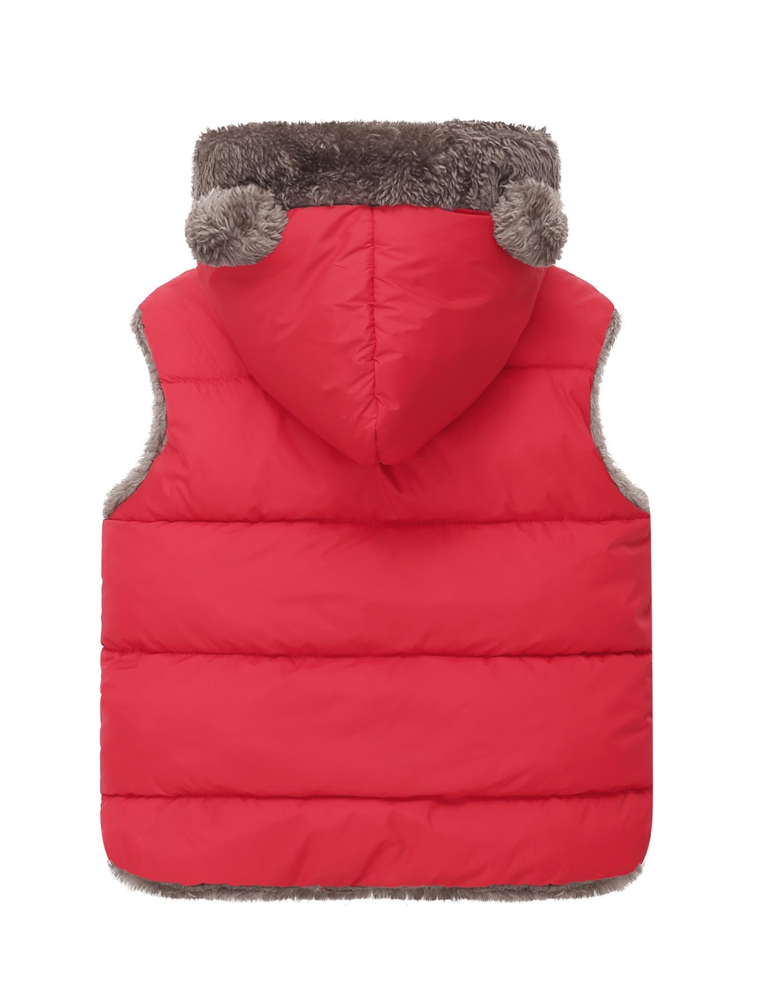 FEOYA Giovane Giubbotto Piumino Ragazze Giacca Invernale Bambini Cappotto Cotone Con Cappuccio Autunno Giacca Senza Maniche Gilet Vestiti 2-7