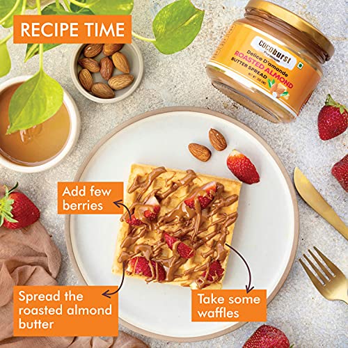 Image of Jindal Cocoa Cocoburst Almond Butter Creamy 300g - Unsweetened Almond Butter with Cocoa | 95% Roasted Almonds | No Palm Oil | No Added Sugar | Protein-Rich Nut Butter | Vegan & Vegetarian