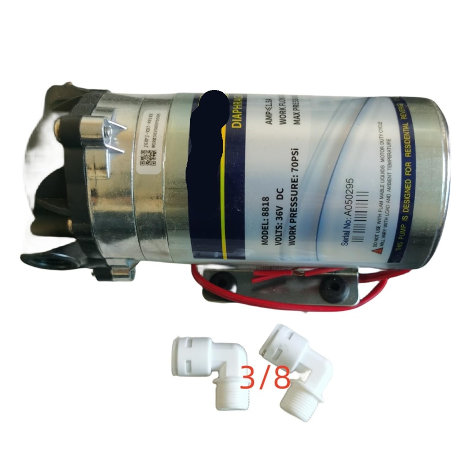 Pompa Booster for Depuratore D'acqua 36V DC 70psi Pompa for Depuratore D'acqua Ad Osmosi Inversa RO 400GPD