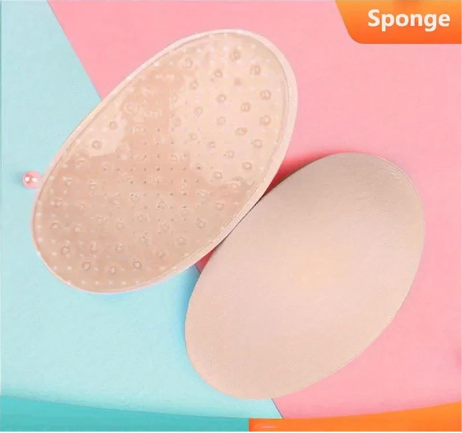 Hombreras para Ropa Mujer 10Pairs Invisible Detachable Breathable Silicone Shoulder Pad for Woman Enhancer Reusable Self-Adhesive Clothing(Sponge Skin Color)
