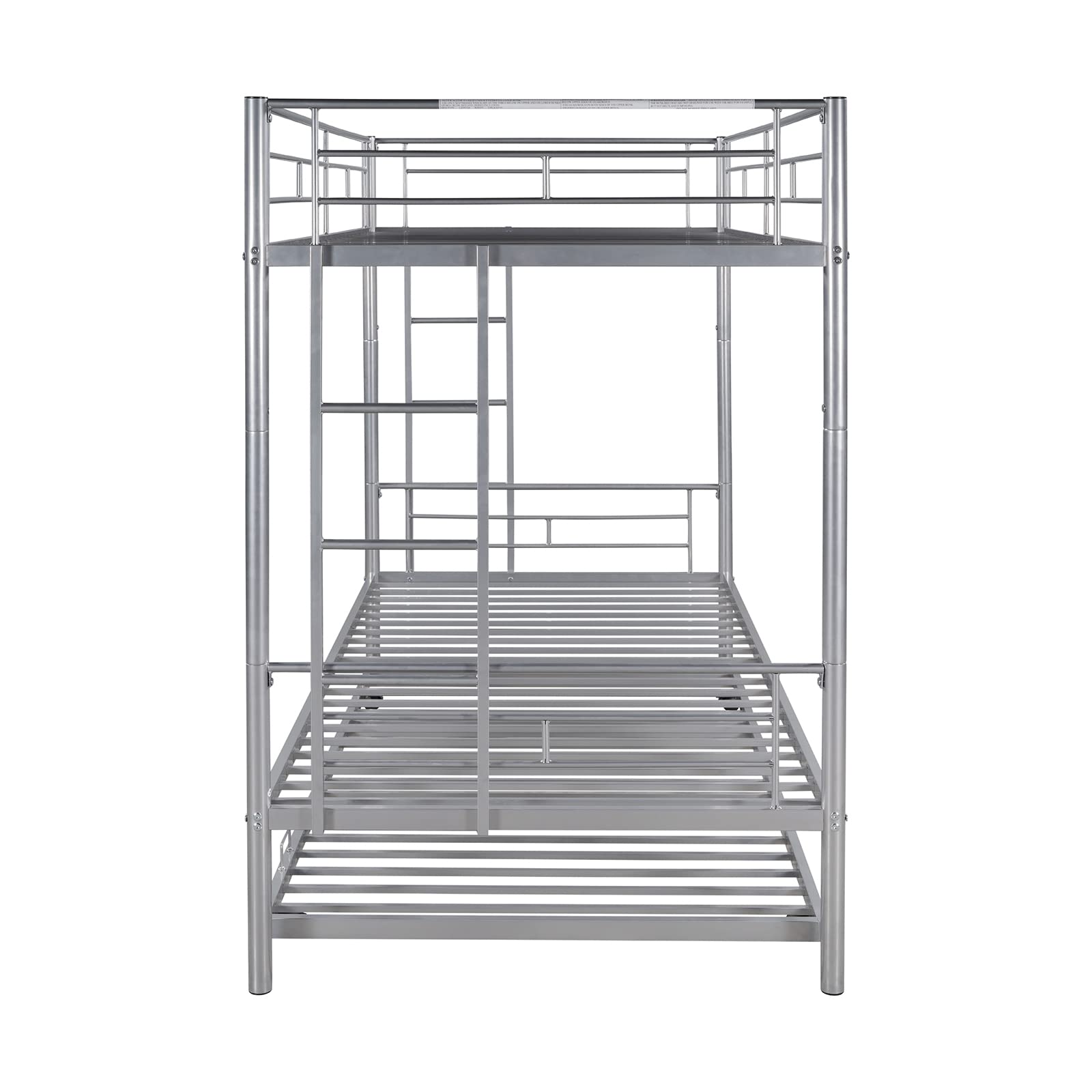 Metal Bunk Bed with Trundle Twin Over Twin Modern Bunk Beds with Slats