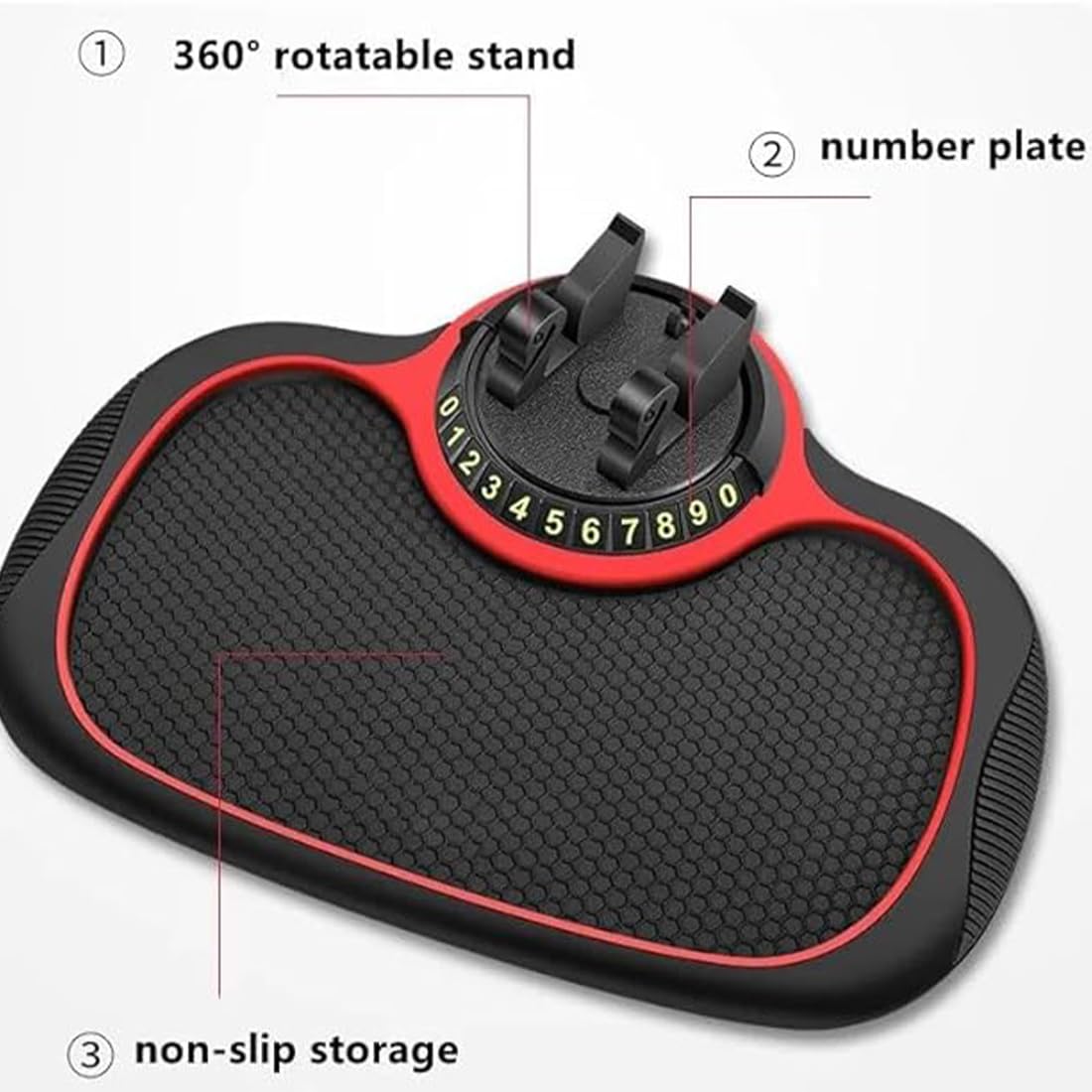Tappetino Antiscivolo Multifunzionale Per Auto, Supporto Per Telefono Auto Antiscivolo Appiccicoso Antiscivolo Supporto Per Telefono Tappetino Per Crus P9522509