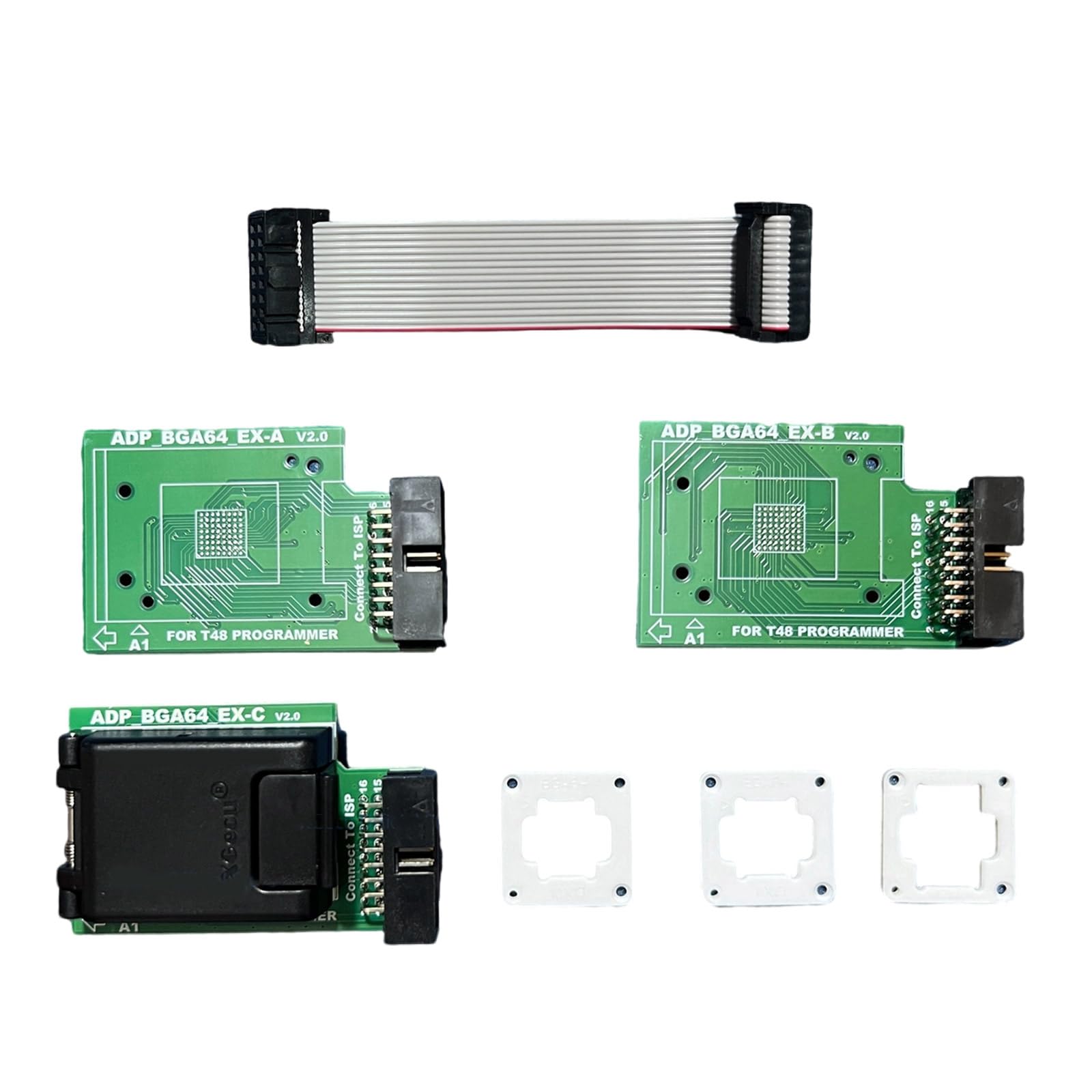 BGA64 Presa di prova per programmatori specifici T48 Forma ad alta precisione Sonde durevoli per ingegneri elettronici Posizionamento preciso del chip