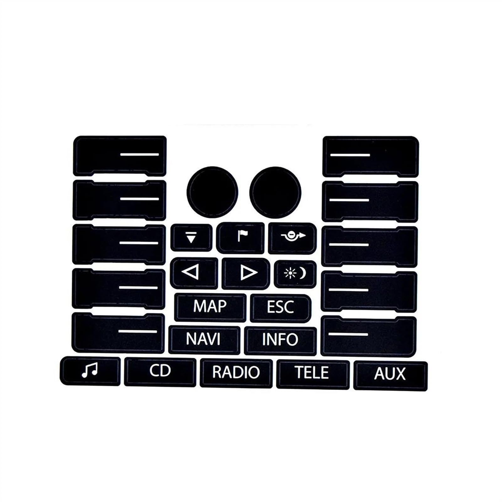 Car Switch Cover Compatible with Vw for Touareg 2004-2009 Car Steering Wheel Windows Headlight Climate Switch Worn Button Stickers(1)