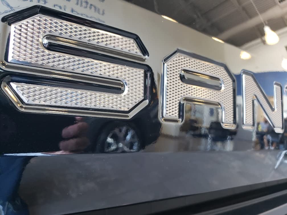 EyeCatcherTailgate Insert Letters fits 2022 Hyndai Snta CRZ (Black Chrome and Satin Black)