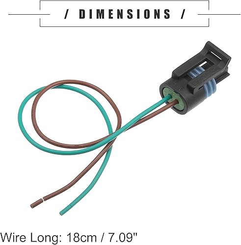 Miniatura 3 de Motoforti Conector de arnés de reparación del sensor de temperatura del refrigerante, para GM, plástico, No.12608814, verde, 1 juego