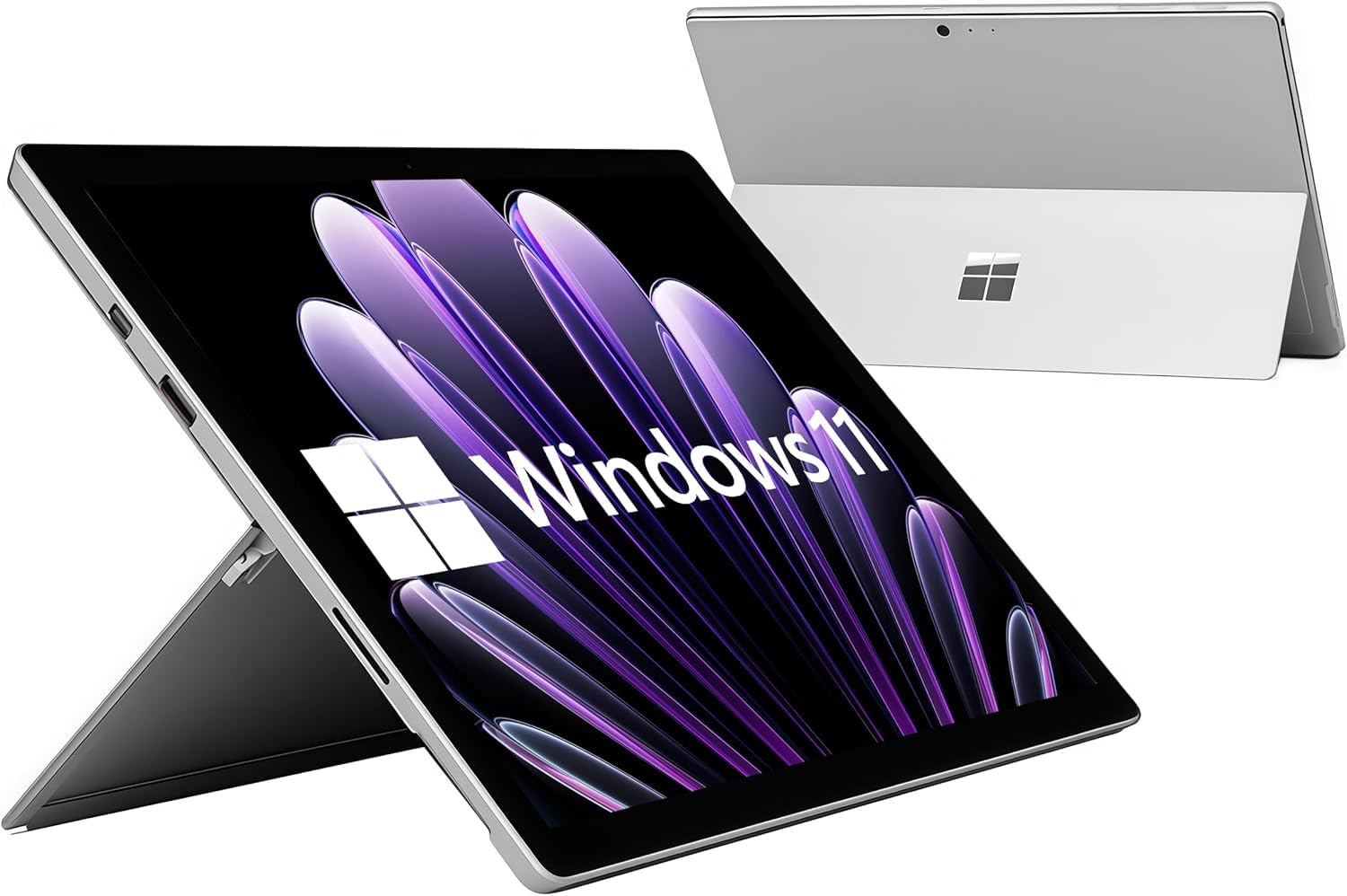 Microsoft Surface Pro 7 Tablet PC 12,3'' (2736x1824) Touchscreen Windows 11 Pro Laptop, Intel Core i5-1035G4, 8GB RAM, 128GB SSD, Argento, CAM (ricondizionato)